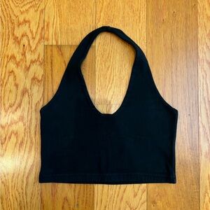 Brandy Melville John Galt Black Cropped halter top